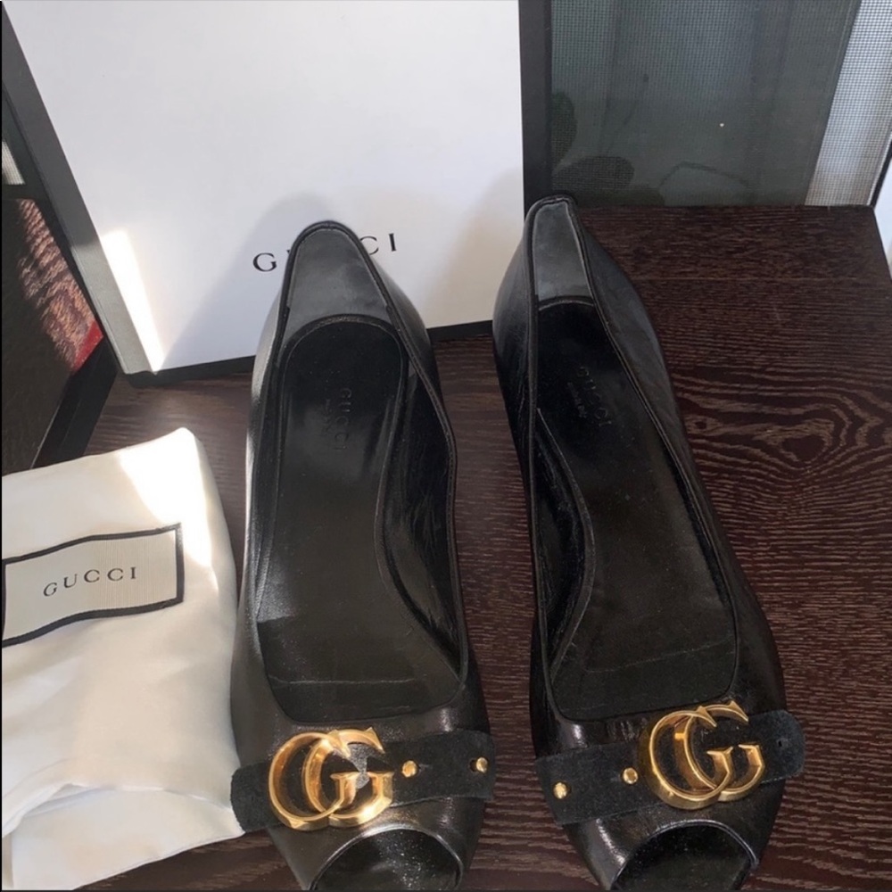 RARE💕 GUCCI MARMONT Black Leather. - Picture 5 of 9